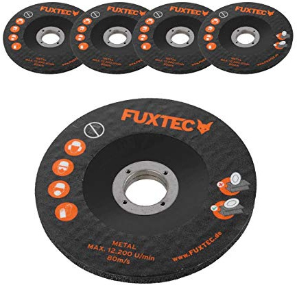5 disques meules à ébarber 115x6x22mm pour meuleuse d’angle 20V FUXTEC FX-E1WS20. Un indispensable pour votre appareil FUXTEC - diamètre du disque : 115mm, trou de forage 22.23 mm