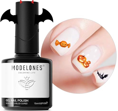 modelones UV Nagellack Milchig Weiss, Jelly Gel Transparent Milky Weiß 15ml Gellack für Nail Art French Manicure Nägeldesign und Nagelstudio Kit Selber Machen Hause Salon Weihnachten