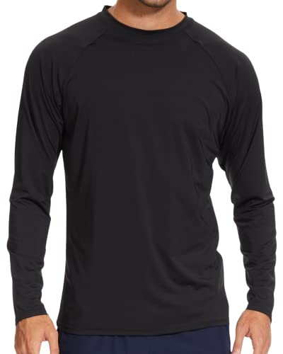 Arcweg Rashguard Mare Surf Uomo Maniche Lunghe Protezione Solare UV UPF 50+ Asciugatura Veloce Maglia Anti UV Pescs Stile Sciolto Elastica Maglietta Piscina