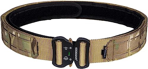 JOMIOD Taktischer Gürtel, Herren Military Schnellverschluss Metallschnalle Nylon Gürtel, 2 Zoll Laserschneiden Kampfbund, Tactical Belt für Outdoor Military Equipment Field Special Girdle (MC,L)