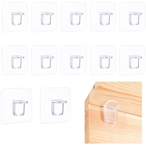 tao pipe 12 supporti autoadesivi per scaffali, mensole, ripiani senza fori, supporto per mensole, scaffali, armadi, supporti in vetro, trasparenti