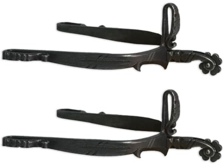 Espuela vaquera de fragua | Estilo Remachada | Modelo ruleta trébol | Equipamiento para el caballo | Producto de Guarnicionería | Los Nietos