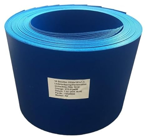 Sichtschutzstreifen 10 Stck. 25m PP 2530x191x1,1mm RAL 5010 Blau | PROFI-QUALITÄT