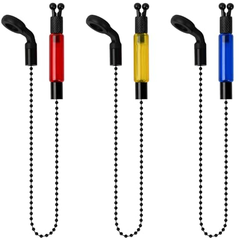 emperoch Bissanzeiger Angeln Set - 3 Stück Swinger Bissanzeiger für Karpfenangeln - Gut sichtbare ND Bissanzeiger - Nachtangel Zubehör