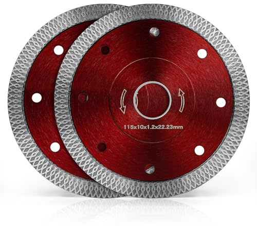 Flintronic Diamantscheibe 115mm, 2 Stück Diamanttrennscheibe, Diamant | Fliesenscheibe Extra Dünn, Universal Trennscheibe für Beton, Granit, Stein, Mauerwerk, Ziegel