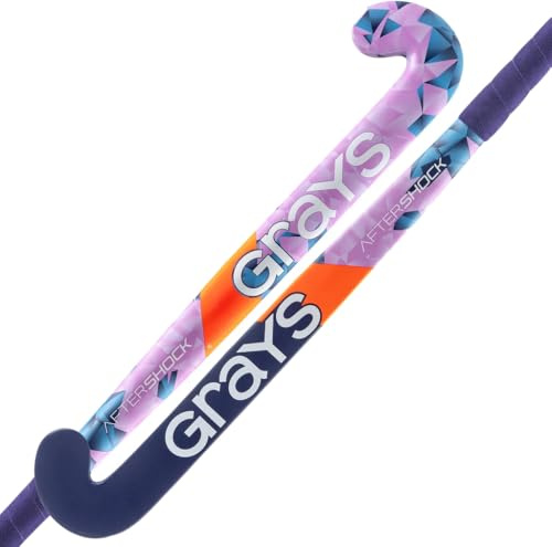 Longstreth Grays Aftershock - Bastone da hockey su prato in legno, profilo Ultrabow per principianti e giovani, ideale per giochi all'aperto, 66 cm