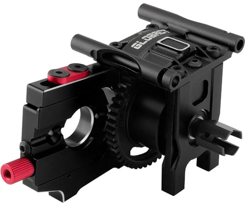 GLOBACT Steel 50T Center Diff Set Differential with Sliding Motor Mount and Center Diff Mount for 1/7 ARRMA 6S Felony FIRETEAM Infraction Mojave 1/8 6S Typhon KRATON Outcast TLR Tuned (Black)