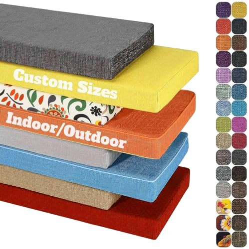 Benutzerdefinierte Bankkissen Bankauflage Sitzkissen Bank, Rutschfeste Bankkissen, Waschbar Abnehmbarem Gartenbank Auflage Sitzkissen/Sitzpolster Für Innen Outdoor Fensterbank Couch (Dicke 5CM)