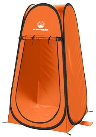Wakeman Outdoors - Tenda da doccia, spogliatoio o WC portatile con borsa per il trasporto, per campeggio, spiaggia o portellone posteriore, colore: arancione