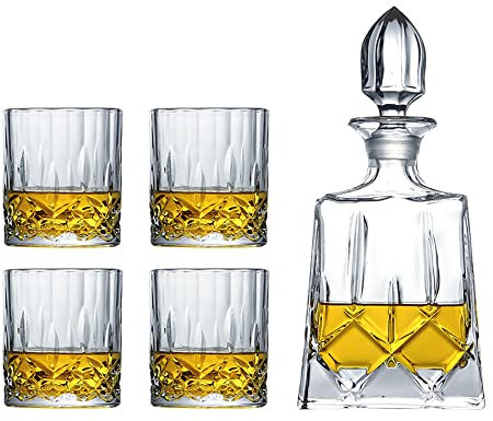 QTANZIQI Whiskyglas, altmodische Cocktailgläser, 200 ml, zum Trinken von Bourbongläsern für Likör, Gläser mit schwerem Boden, Schnapsbecher-Set, Wodka-Glasbecher, Scotch-Glas-Likörgläser, 2/4/6er-Pack