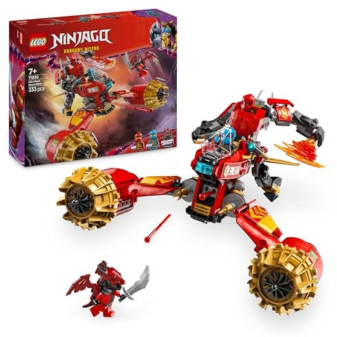LEGO NINJAGO Kais Sturmreiter-Mech - Fliegendes Motorrad Spielzeug mit 3 Minifiguren - Mech mit beweglichem Kopf, Armen und Beinen - Bauspielzeug - Geschenk für Jungen & Mädchen ab 7 Jahren 71830