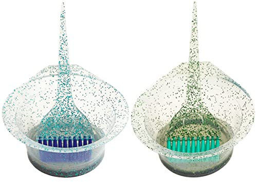 FRCOLOR 2sätze Hairfärbepinsel Und Schüssel Set Haarfärbekit Wiederverwendbar Waschbar Für Salon Und Diy Haarfarbe Zum Mischen Und Auftragen Bei Färben Highlights Foiling Tragbar Und Einfa