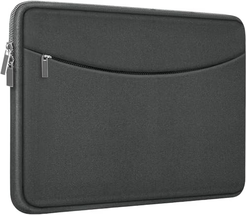 Laptop Sleeve Case 14 inch, Shockproof Protective Laptop Cover Carrying Computer Bag with Accessory Pocket Portable Computer Case for 14 MacBook, HP, Dell, Lenovo, Acer, Grey
