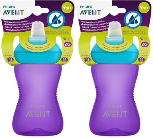 PHILIPS AVENT SCF802/02 Trinklernbecher, violett (Packung mit 2)