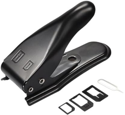 Ronyme SIM-Kartenschneider, Nano- und Micro-SIM-Cutter, tragbar, leicht, mit Adaptern und Auswurfstift, 2-in-1 für Smartphones