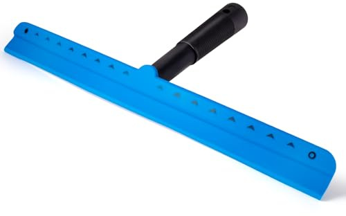 FOSHIO 15 inch Blue Windshield Squeegees, All-Purpose Streak-Free Silicone Squeegee for Window, Bathroom, Glass Shower Doors, Mirror, Car Window