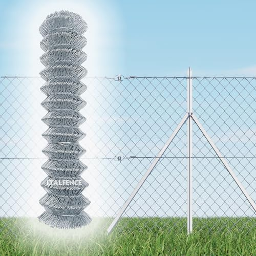 Italfence - Grillage métallique pour clôtures, grillage simple torsion sans picots défensifs galvanisé, 25m (Toutes les hauteurs disponibles) [Ø1,80mm, 100cm]