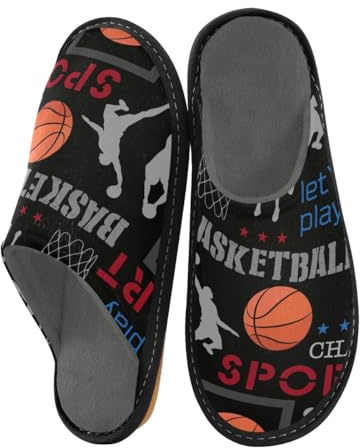 Pantofole sportive da uomo e donna, pantofole da basket da donna, pantofole da casa per interni, scarpe da casa, camera da letto, scarpe da viaggio, Multi, 44/45 EU