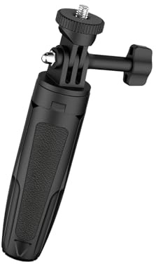 Perche à selfie rétractable portable avec poignée en aluminium universelle 6,35 mm pour smartphones, caméras d'action trépied en aluminium pour téléphone
