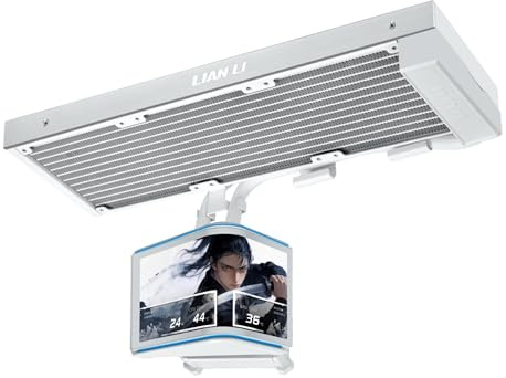 LIAN LI HydroShift II OLED Curved 360 AIO Cooler, No Fans-White-HS2OLDC36NW