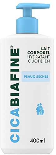 Cicabiafine | Lait Corporel Hydratant Quotidien (flacon-pompe de 400 ml) – Lait corps pour peaux sèches – Lait soin pour une hydratation immédiate