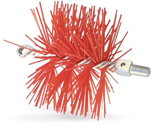 BARETTO Cepillo de Chimenea para Kit de Limpieza, Cepillo de Nylon para Limpieza de Chimeneas y Conductos de Humos, Cepillo de Repuesto (80 mm)