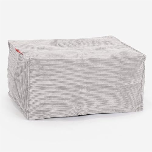 Lounge Pug Kleiner Fußhocker Pouf, Nadelstreifencord Stein, Sitzpouf, Pouf Sitzsack Hocker Wohnzimmer