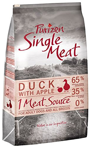 Purizon Single Fleisch für Erwachsene Hunde –-Ente mit Apple. Eine heathly ausgewogenen Lebensmittel für Ihren Hund