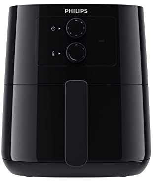 Philips Essential Air Fryer - 4.1 L, 1400 W, Rapid Air Technology, HomeID App, 60 minutes timer, Adjustable temperature, Deep Fryer Without Oil, Black (HD9200/91)