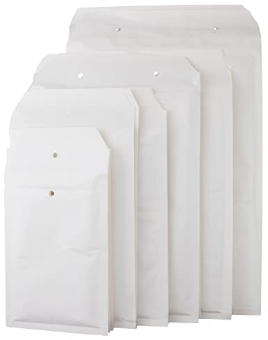 D´s Items® | Luftpolsterumschläge [weiß] - 7/G - (250 mm x 350 mm) - Kraftpapier - [100 Stück] - | Luftpolstertaschen | Verpackungsmaterial | Luftpolsterversandtaschen | Versandtaschen