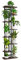 Soporte para Plantas de 8 Niveles para Interiores, Estantes para Macetas de Flores Altos y Bajos Madera y Metal, Soporte para Macetas de 9 Macetas para Balcón, Esquina(Negro, 8 Niveles y 9 Macetas )