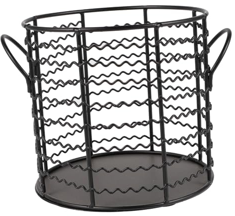 OUNONA Black Wrought Iron Egg Basket Fruit Vegetable Storage Holder Portable Organizer for Snacks Countertop Food Storage