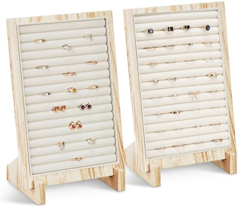 Lolalet 2 Pack Ring Aufbewahrung Schmuckständer zum Verkaufen, Ohrringhalter Ohrringständer Ohrschmuck-Display für Verkäufer Ringaufbewahrungs Box für Ringe Ohrringe Ohrstecker Ohrhänger