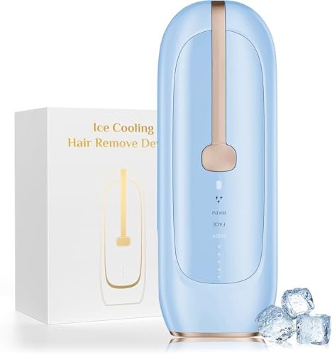 SALLOOT IPL Laser Hair Removal Device for Women and Men, Painless Sapphire Ice Cooling, 21J Permanent Laser Hair Remover, Alternative to Salon Hair Removal, for Face Armpits Legs Body Bikini Line
