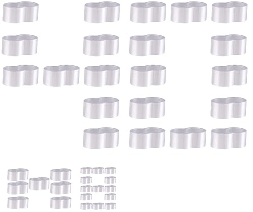 TIOMIOSEA 40 STK Seilklemme Gummiseil M8 Pressklemmen Doppelhülsen Klemmhülsen Würgeklemmen aus Aluminium Crimpschlaufe für Gummiseil Expanderseil Planenseil Drahtseil Kabel （8.5 x 8 mm）