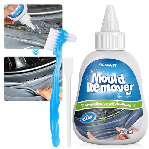 GLOWPOINT Mould Remover Gel, Large Capacity 230ML Black Mould & Mildew Remover, Deep Cleaner for Washing Machine, Bathroom, Kitchen Sink, Tile & Grout