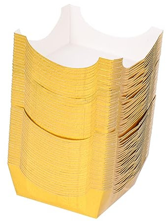 OKUMEYR Data [ Pirottini per Cupcake e Muffin in Carta Antigrasso Monouso, Quadrati Color Oro Rosa, Resistenti al Calore per Casa, Panetteria e Ristorante, Confezione da 100 Pezzi