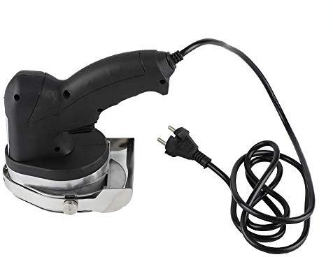 Qcwwy Coltello Elettrico per Kebab, Potenza Silenziosa e velocità Variabile Taglierina a Disco con Lama per Kebab Lama Facile da Smontare e Strumento Elettrico per Affettare Carne