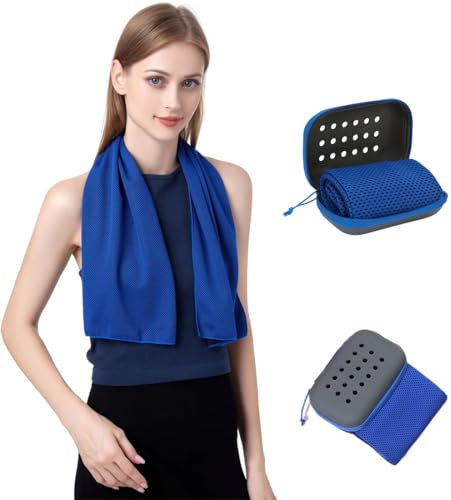 FENQURO Asciugamano da Viaggio in Microfibra, Asciugamano da Bagno e Telo Mare, Asciugatura Rapida - Super Assorbente - Ultra Compatto, Ottimo per Sport, Palestra, Yoga e Zaino in Spalla（blu）