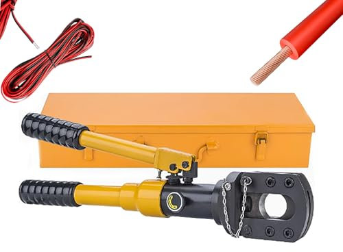 LHQYA 10T Hydraulikkabelschneidemaschine, Manuelle Stahldrahtseilschneidemaschine, Schnittbereich: Φ30mm / Strecke: 30mm / Einfach Zu Bedienen/Einfach Zu Bedienen Für Kupfer/Aluminium-Draht