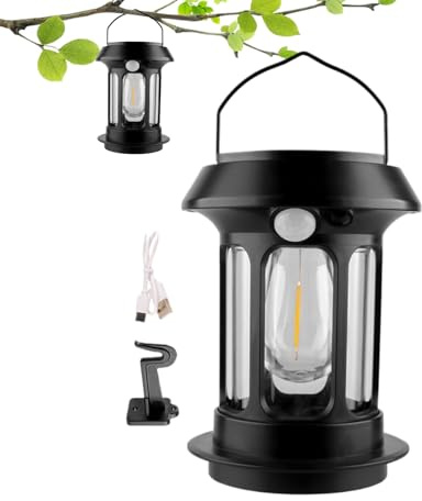 Lanterna Solare - Luci Lanterna Solare, 4 Modalità Luce Lanterna a Led Impermeabili | Trona Di Torcia Impermeabile a Led Laterna Portatale, Flashlight a Lanterna Ricaricabile per Campeggio Da G