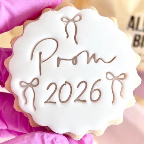Prom Class of 2026 Graduation Fondant Stamp Embosser Biscuits Cookies fits m&s All Butter Biscuits hack DIY Graduate Grad Congrats Bows Prom Decor Ideas Marks and Spencers Free Matching Cutter