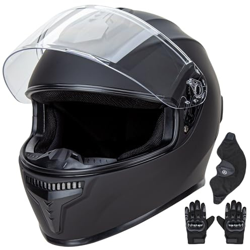 Cartman DOT Approved Motorcycle Helmet - Full Face Racing & Street Bike for Adults with Visor Small