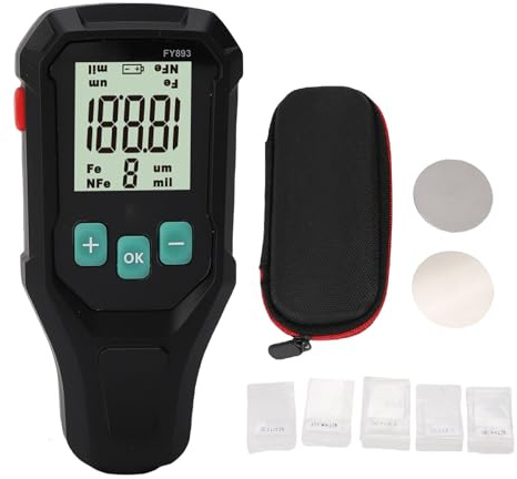 Car Coating Thickness Meter, Digital Paint Thickness Meter 0-1350μm Paint Tester with Rotating Screen, Calibration Function and Beep Alert