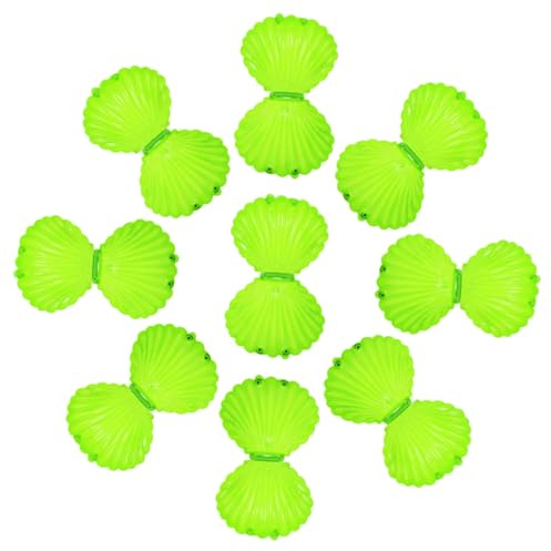 LIFKOME 10 piezas Cajas de con Forma de Concha Marina Contenedores para de Fiesta Cajas de Plástico para Dulces y Almacenaje de Joyas Color Azul Lago