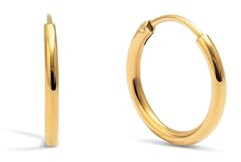 SINGULARU Pendientes Mujer Maria S Acero Baño Oro