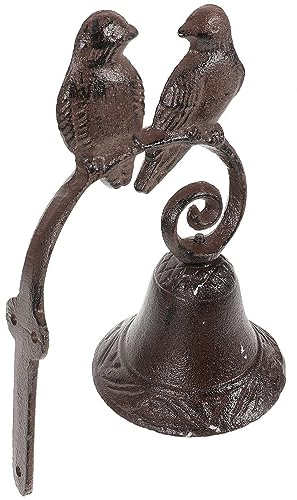 iplusmile Timbre Retro De Metal para Decoraciones De Puerta De Entrada Exterior Campana Colgante Vintage para Jardín De Villa Timbre De Pared para