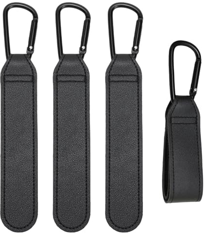 4 Crochets pour Poussettes, Accessoires Poussette, Accroche Sac Poussette Robuste, Mousqueton Poussette pour Sac à Langer, Accroche Sac a Langer Pousset, Attache pour Sac et Sacs de Courses