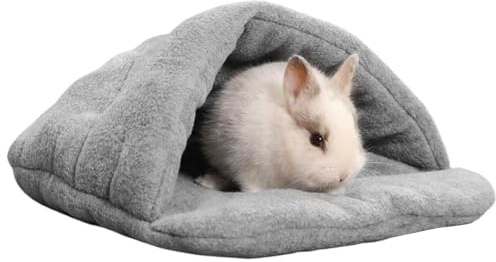 Luxvara Meerschweinchen Bett Kuschelhöhle Höhle Waschbar Kaninchen Kuschelhöhle für Hamster Kaninchen Igel Chinchilla Bartagamen und Frettchen (Hellgrau)
