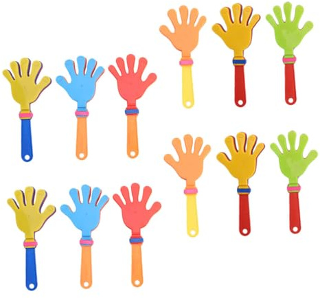 SOPOTUTU Aplaudidores De Mano Pequeños 12 Piezas De Plástico Coloridos Generadores De Ruido Para Eventos Deportivos y Fiestas Accesorios De Animación Para Jóvenes y Adultos
